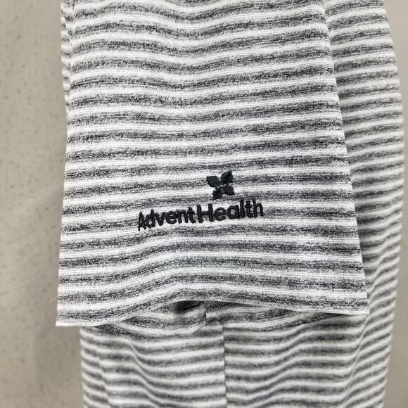 Nike Dri-FIT Polo Shirt Mens Medium Gray Striped Golf Tiger Woods AdventHealth - Picture 5 of 13
